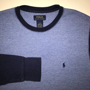 Men's Polo Ralph Lauren Waffle Knit Thermal Long Sleeve Shirt-Size L